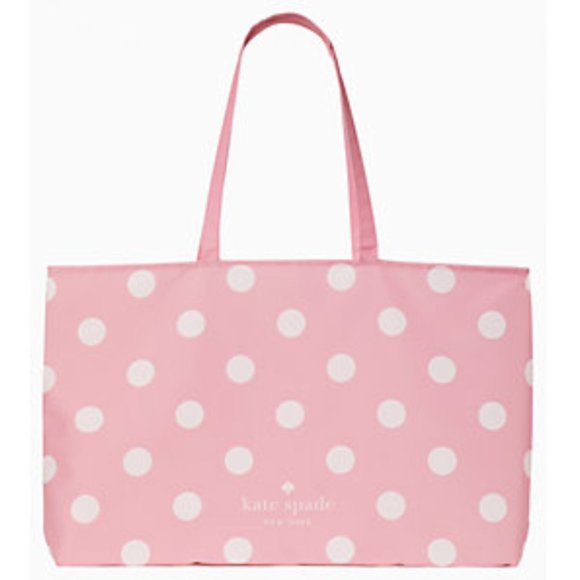 kate spade Handbags - Kate Spade Large Pink Cotton Candy Canvas Tote